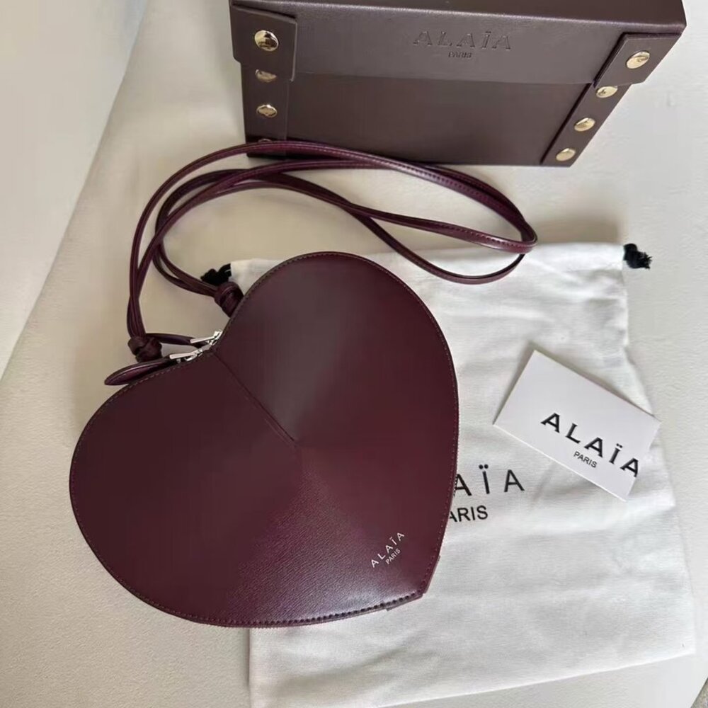 ALAIA Le Coeur Small Heart-Shaped Leather Cross-body Bag